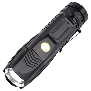 

3000mAh P90 Flashlight USB Rechargeable Zoomable Waterproof 5Modes LED Flashlight Tactical Flashlight with Safety Hammer