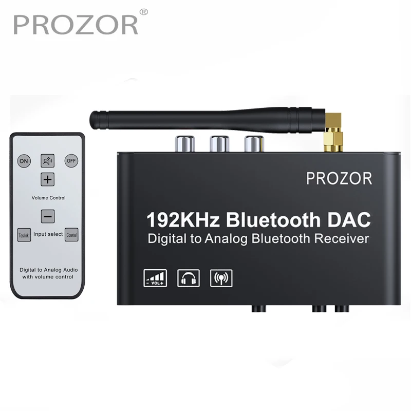 Analog-Converter Bluetooth Dac Remote-Control Coaxial-Toslink Stereo Digital Prozor 192khz