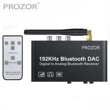 Prozor 192khz digital ao conversor análogo com controle remoto toslink coaxial de digitas de bluetooth dac ao estéreo analógico l/r rca