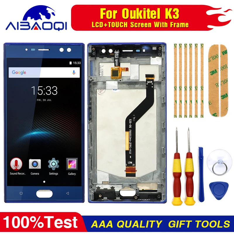 Новый оригинальный для Oukitel K3 сенсорный экран + ЖК дисплей дигитайзер сборка