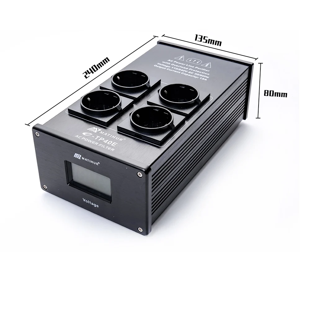 Filtro de Energia Hifi com Saída de Ruído Purificador de Energia Filtro de Energia com Portas e Tomadas Portas Tomadas Europeias ac com e - Image 2