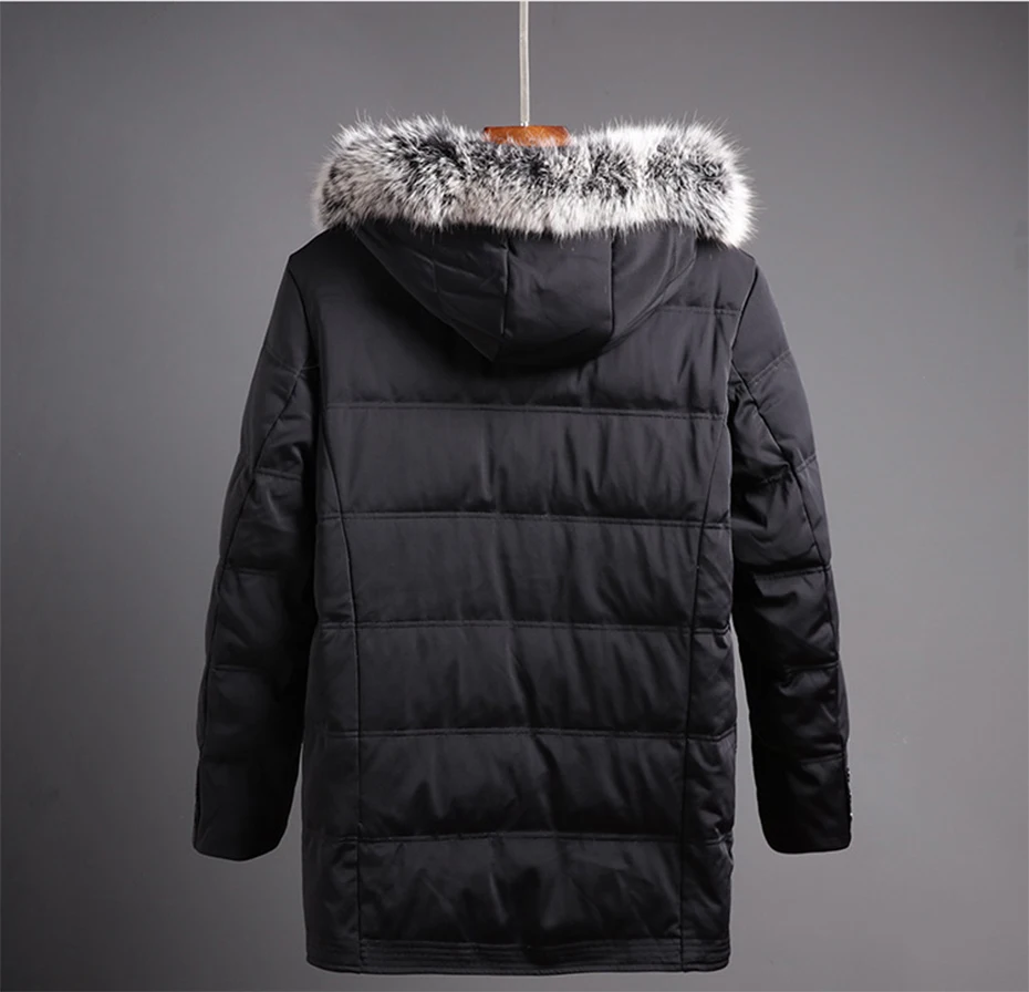 D4D002 мужская белая пуховая куртка зимняя куртка techwear пальто с меховой отделкой капюшона Повседневная Уличная зимняя мужской пуховик