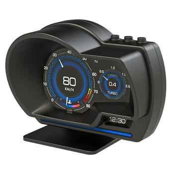 

Car Hud Head Up Display Obd2 + Gps Dual Hd System Speeeter Digital Projection