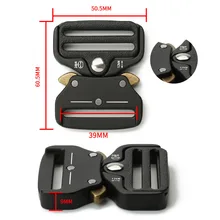 Flying Art 38MM Zinc Alloy Black Nylon Belt Backpack Buckle Tactical Automatic Locking Belt Canvas Belt