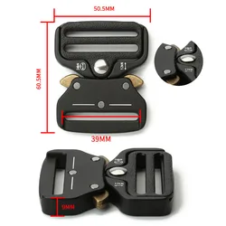 Arte voadora 38mm liga de zinco preto cinto de náilon mochila fivela tático bloqueio automático cinto lona