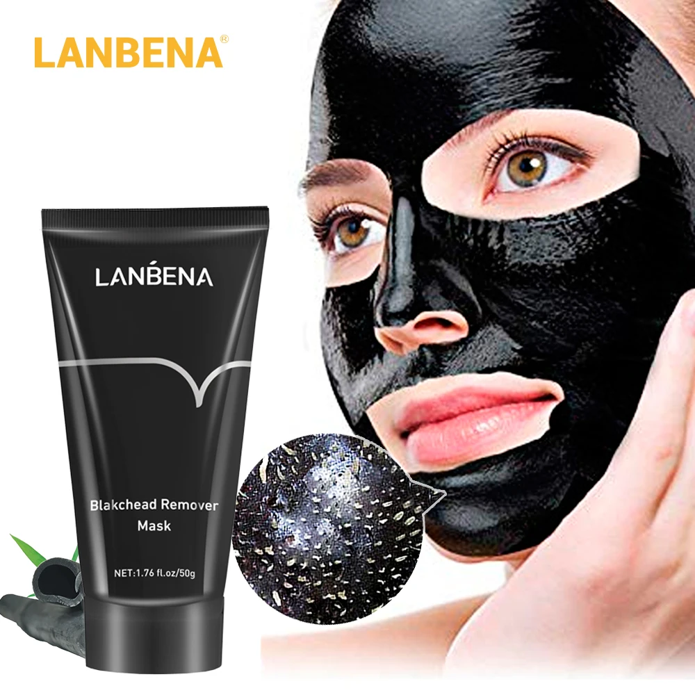Средство для удаления черных точек LANBENA черная маска для носа уход за лицом уход за грязью лечение акне отшелушивающая маска полоска пор уход за кожей пилинг маска контроль жирности|Средства для ухода и маски| | АлиЭкспресс