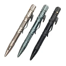 Stylo tactique d'auto défense multifonction, outil de survie, Portable, de poche, brise vitre, avec lampe de poche Led d'urgence, sifflet 