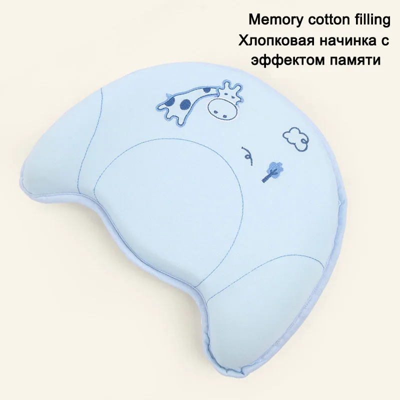 Baby Pillow Memory Foam Newborn Nursing Pillow 0-2 Years Safety Odorless Baby Pillow Cartoon Print Bedding Infant - Цвет: Красный