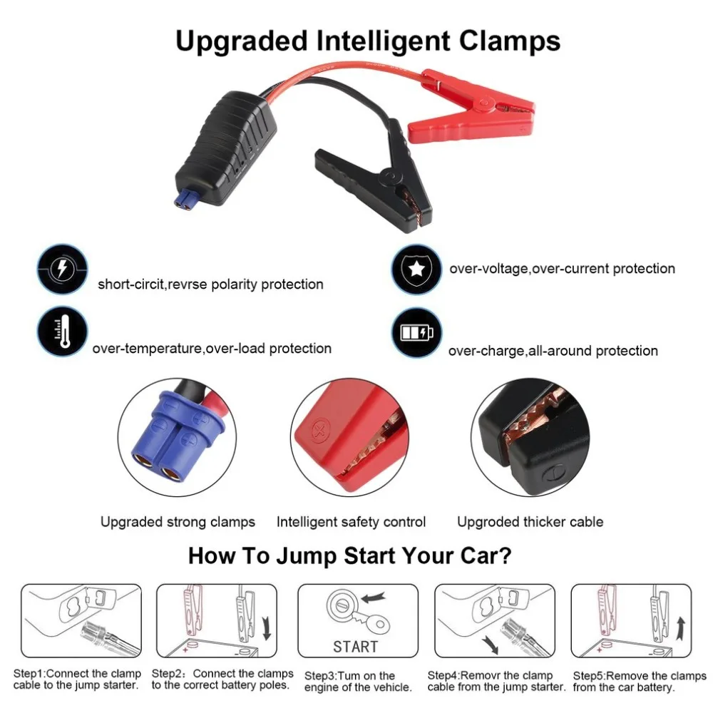 CATUO 20000mAh портативный автомобильный стартер с зарядным устройством USB светодиодный фонарик для грузовика мотоцикла лодки