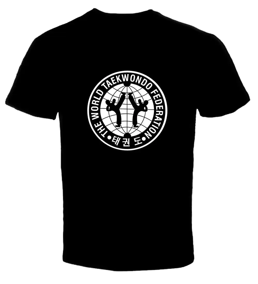 2019 New Summer Tee Shirt World Taekwondo Federation 1 Black Men T Size Cool T-shirt |