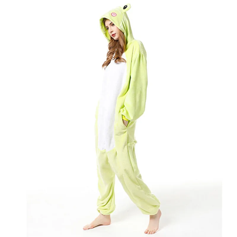 Frog Cosplay Costume for Kids Boy Girl Funny Cute Animal Suit Winter Warm Soft Jumpsuit Festival Gift Zipper Design