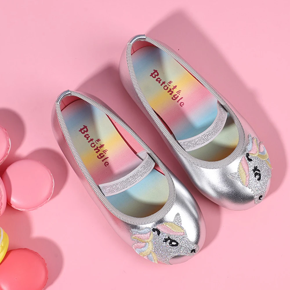 Toddler Girls Gold Birthday Shoes Kids Ballet Dancing Shoes for