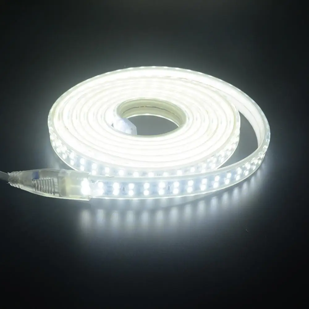 Светодиодная лента 220 В SMD 2835 гибкая 180 светодиодов/м 1 м 2 4 5 6 7 8 9 10 11 12 + штепсельная