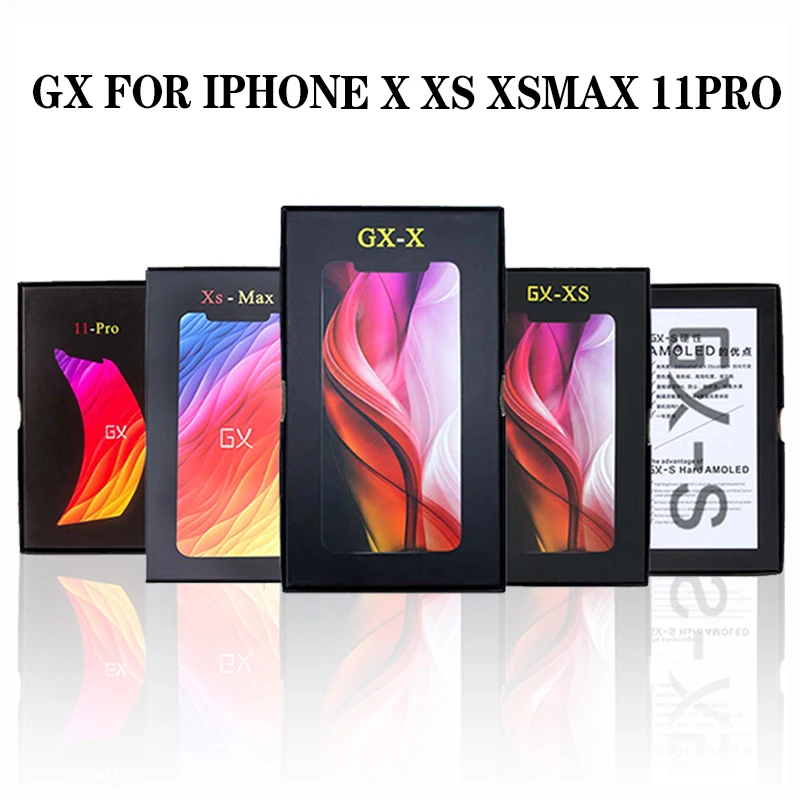 5Pcs GX OLED Display For iPhone X XS LCD Display Touch Screen Digitizer