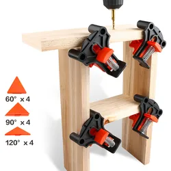 Pinces à Angle 60/90/120 degrés, 4 pièces, travail du bois, pinces d'angle, bricolage, fixation, ensemble d'outils à main pour les Joints coniques en T, plaque 