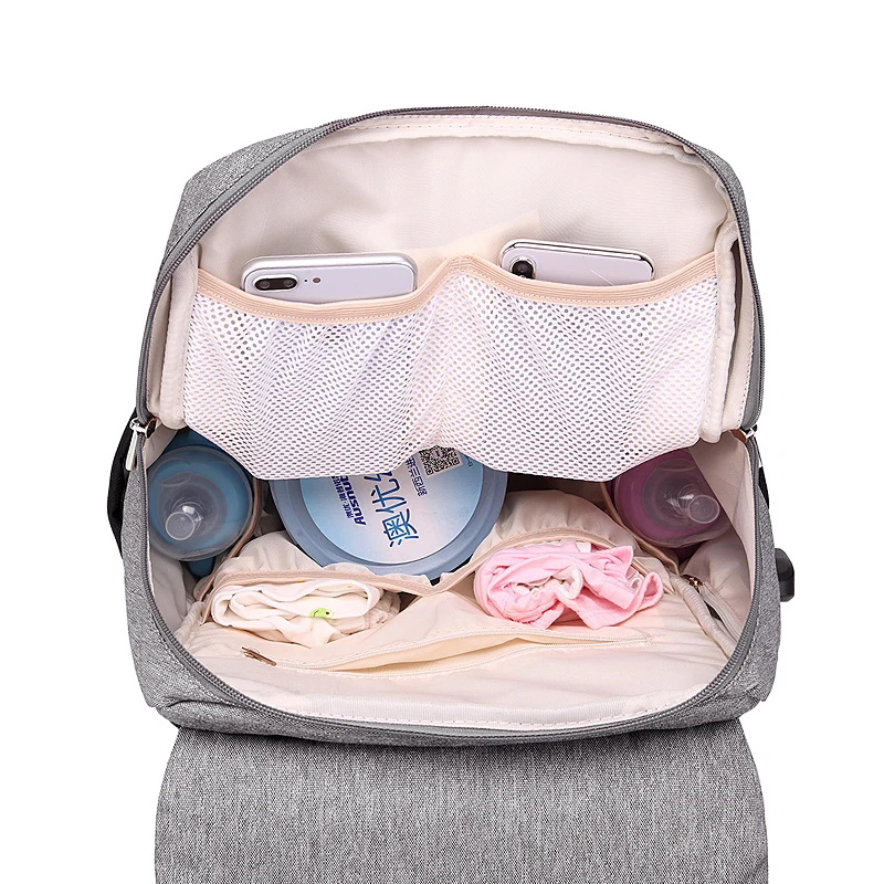 Большая водонепроницаемая сумка для детских подгузников с usb-интерфейсом, рюкзак для мам и мам, сумка для подгузников для мам и колясок