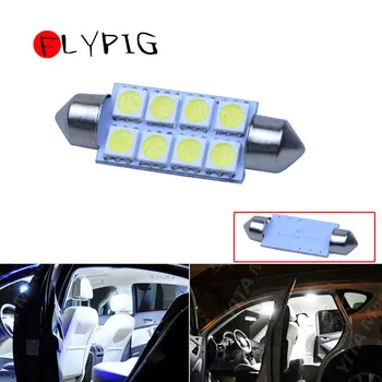 

FLYPIG 1 2 50 PCS 1.72" 42mm 8-SMD Festoon Super White LED For Map Dome Lights Bulbs 211-2 578 D15