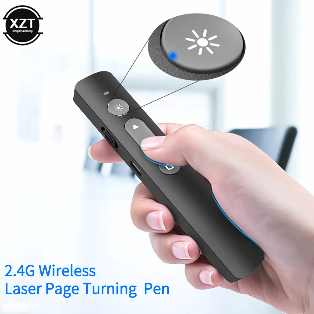 2.4GHz 무선 파워 포인트 펜 프리젠 테이션 리모콘 2.4g USB 원격 제어 플립 발표자 포인터 N35 RF PPT 슬라이드 어드밴서 펜