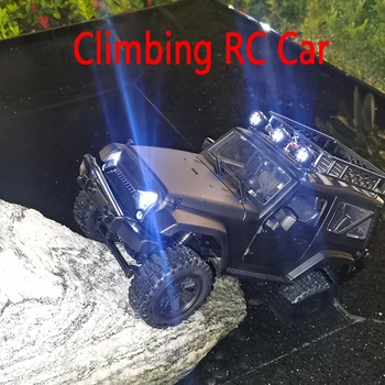 

1/14 2.4G 4WD Crawler RC Car Wltoys With Highligt LED Light 90 Min Using Time Desert Mountain Rock Vehicle Models Kids Toys Boy