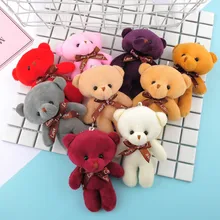Mini ours en peluche conjoint 12CM, lot de 5 pièces, pendentif en coton PP, peluche douce, cadeau de vacances