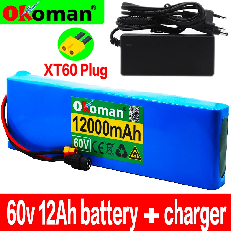 60V 16S2P 12Ah 18650 литий-ионный аккумулятор 67 2 V 12000mAh Ebike Электрический велосипед Скутер