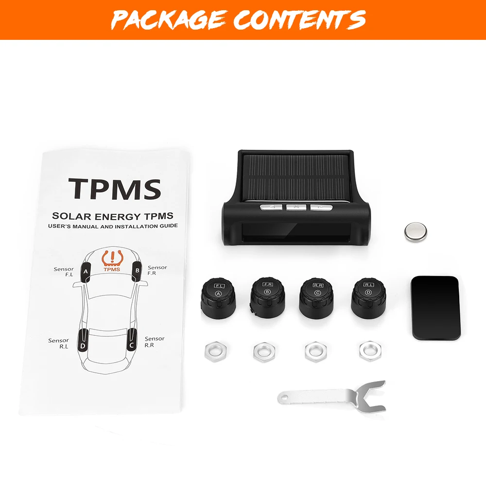 Zeepin C240 TPMS солнечная система контроля давления в шинах универсальные