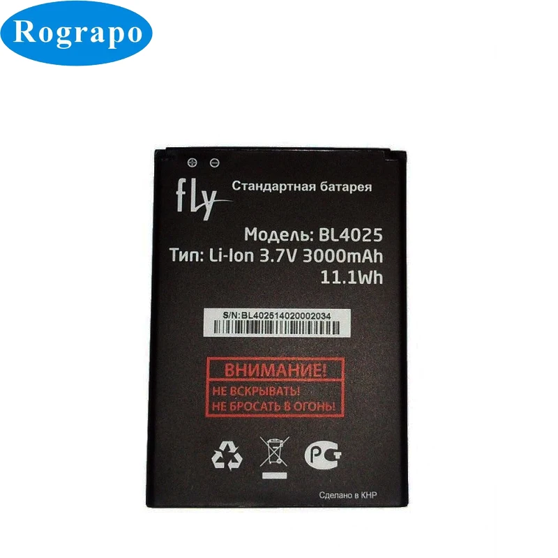 Аккумулятор BL4025 3000 мА · ч 100% для Fly IQ4411 Quad Energie 2 BL 4025 аккумулятор Baterij Cell мобильный