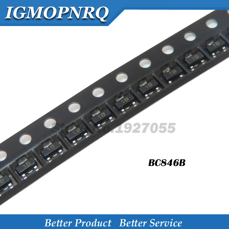 100 шт. BC846B SOT 23 BC846 1B SMD Новинка|Интегральные схемы| |