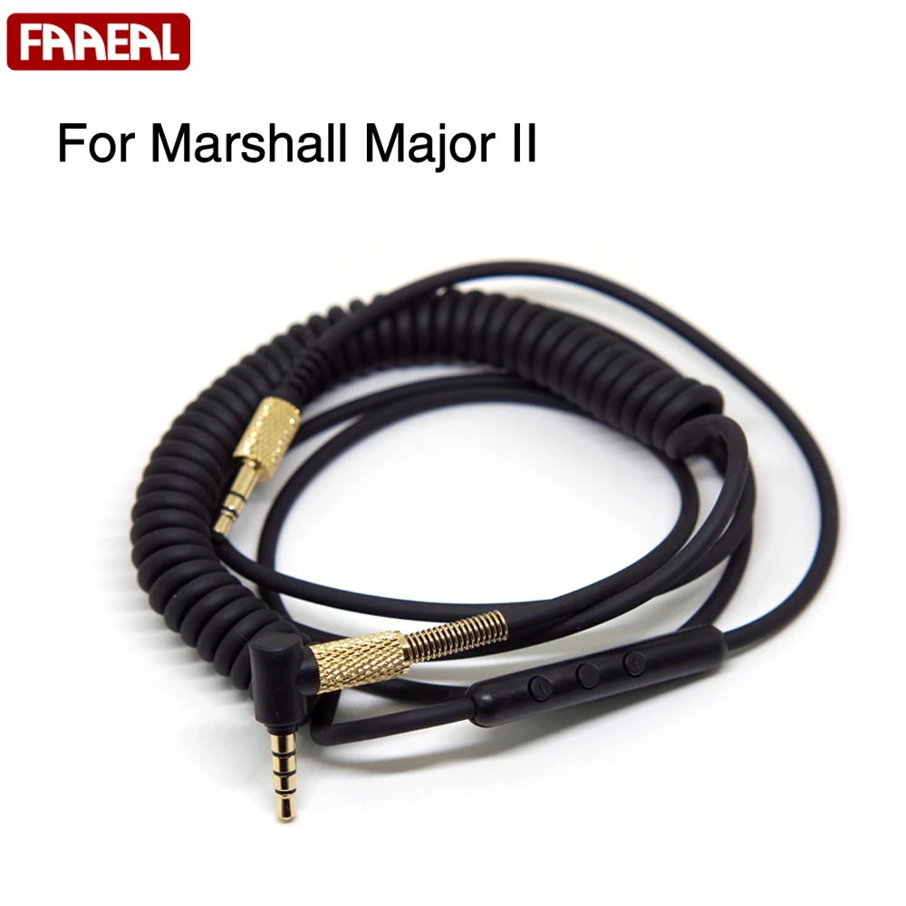 schommel Rafflesia Arnoldi Bijdrage Faaeal Vervanging Audio Kabel Voor Marshall Major Ii 2 Monitor  Hoofdtelefoon Verlengsnoer Met Afstandsbediening Microfoon  Volumeregeling|Oortelefoonaccessoires| - AliExpress