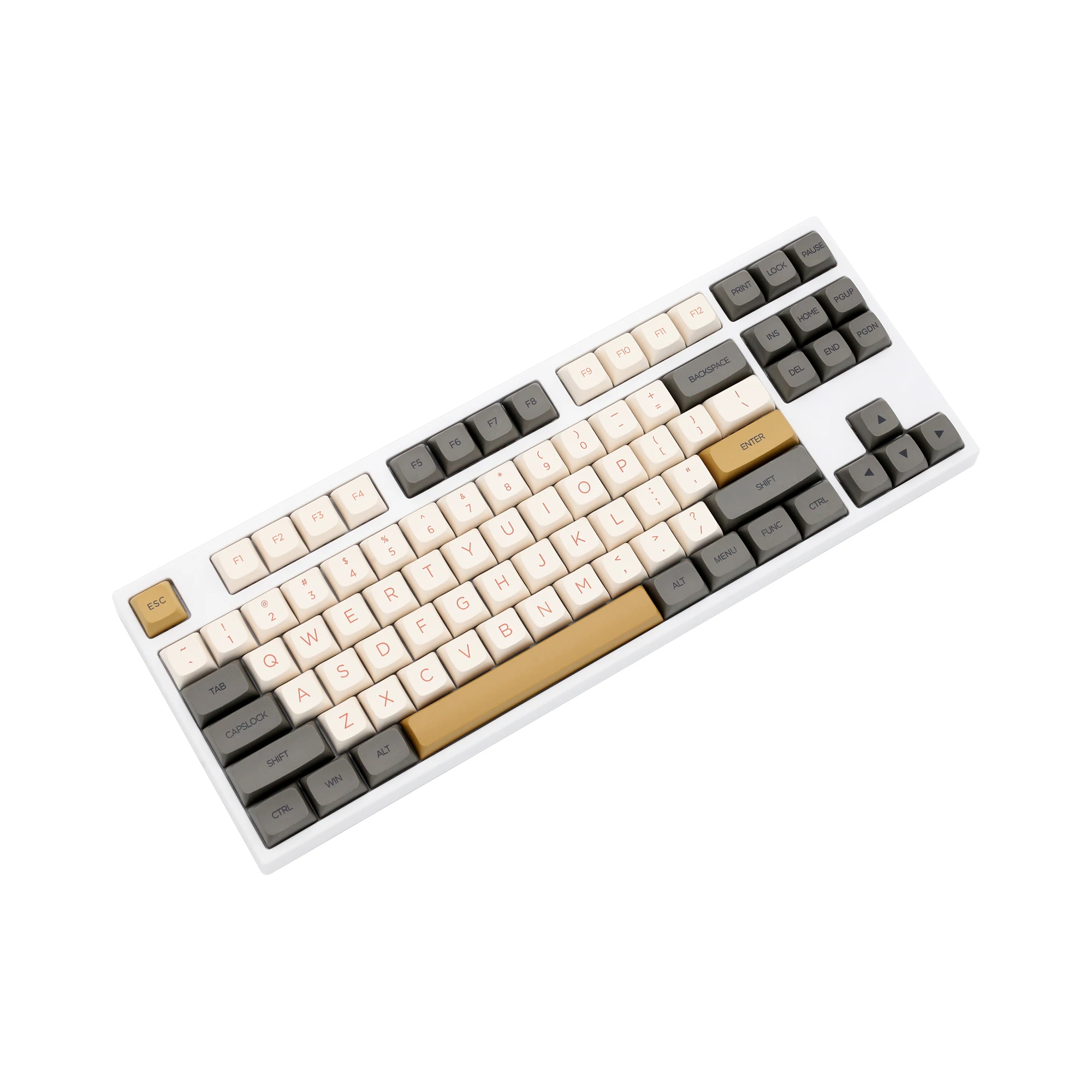 Light Dye Sub Keycap Grupo Pbt Grosso para Teclado 87 Tkl 104 Ansi Xd64 Bm60 Xd68 Bm65 Bm68 ru Japonês White Shimmer