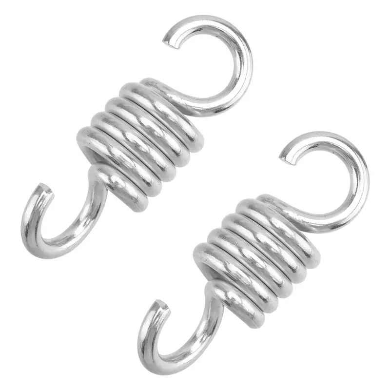 2Pcs Hammock Chair Hanging Porch Swing Spring Heavy Duty Stainless Steel Hammock Swing Hardware Dual Swivel Hooks (6.7mm)