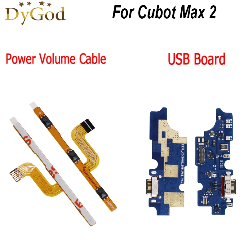 

For Cubot Max 2 Power Button Volume Key Flex Cable Assembly For Cubot Max 2 USB Board Port Charger Connector Phone Repair Parts