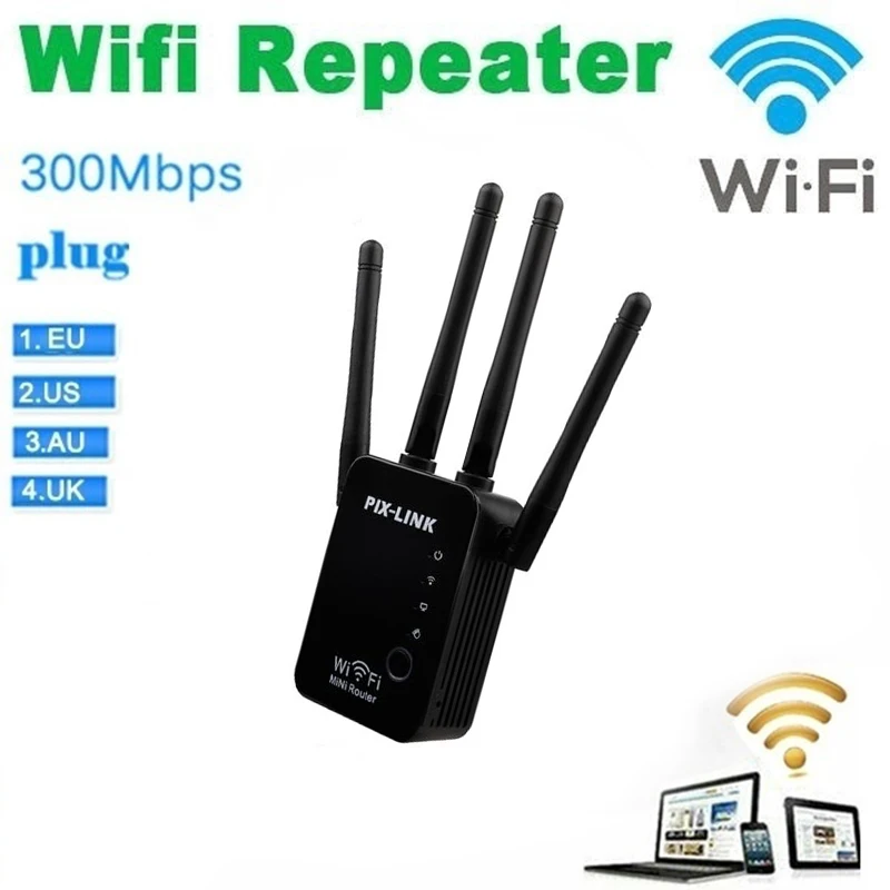 Мини Wifi ретранслятор Беспроводной маршрутизатор WLAN Усилитель сигнала WiFi расширитель диапазона Усилитель PIX-Link 300 Мбит/с маршрутизатор 1 шт. роутеры
