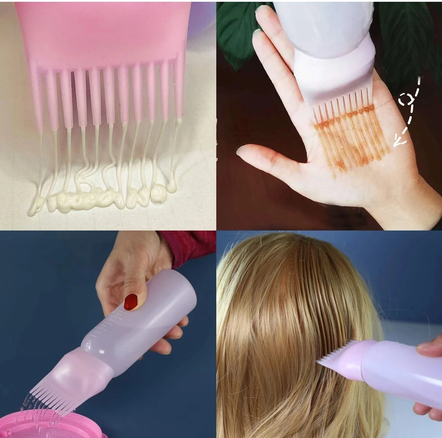 Dyeing Bottle Shampoo Bottle Oil Comb 120ML Hair Tools Dye Bottle