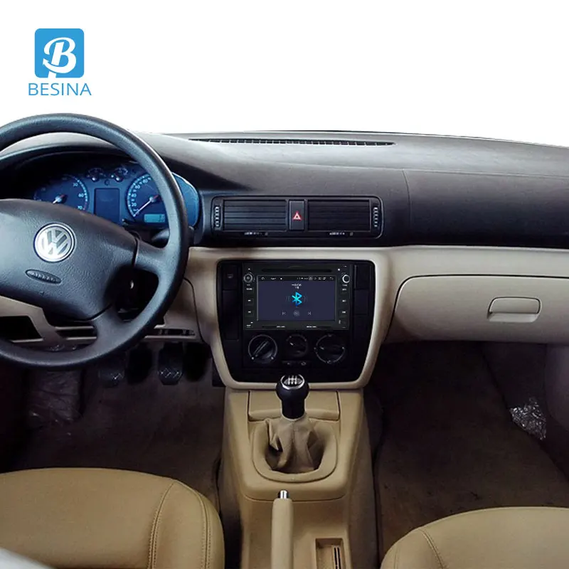 Cheap Besina Android 9.0 2 din Car DVD GPS Radio Player For Volkswagen PASSAT B5 MK5 GOLF POLO TRANSPORTER Radio GPS Navigation Stereo 5