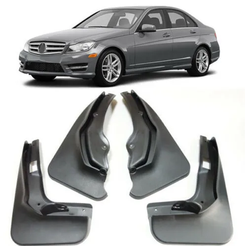 외부 머드 가드, 머드 플랩, 스플래시 가드, 머드 펜더, 벤츠 C 클래스 C250 C300 C350 W204 2012 - 2014 페이스리프트 모델용