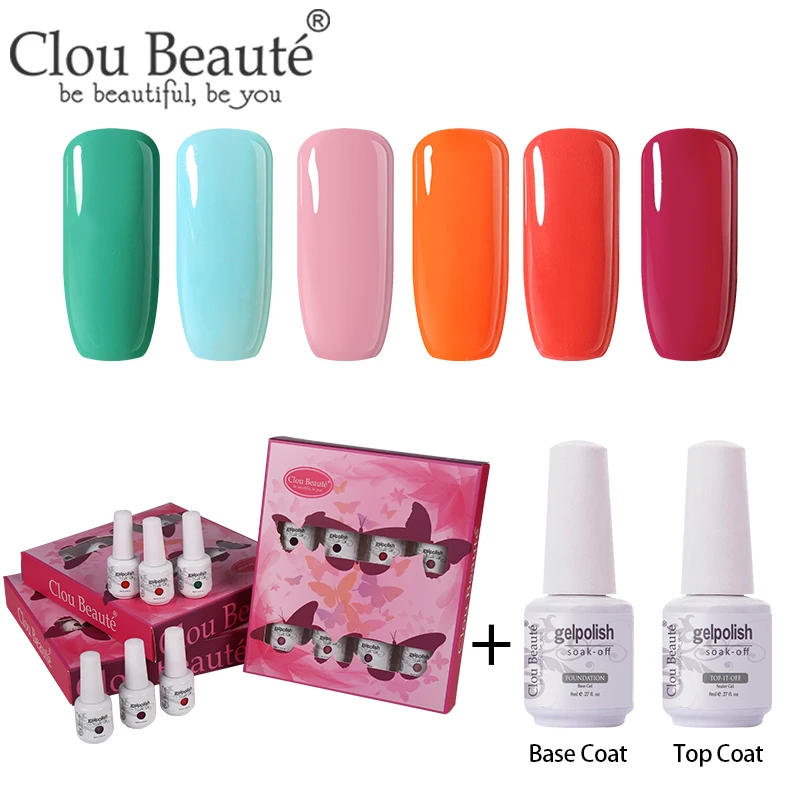 ZH46 Clou Beaute 8 шт./компл. Гель-лак для ногтей гибрид Лаки грунтовка лаки для ногтей Маникюр 8 мл Гель-лак для ногтей УФ лак - Цвет: ZH46