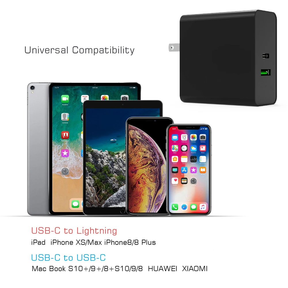 87 Вт мини настенное зарядное устройство USB C PD 65 45 QC3.0 для TYPE Thunderbolt 3 ноутбука Macbook