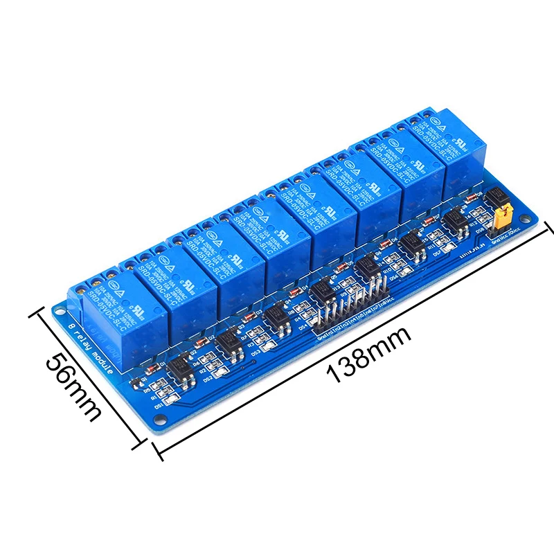 8 DC 5 в 12 В релейный модуль с оптроном низкого уровня Плата расширения для Arduino с оптроном для AVR/51/