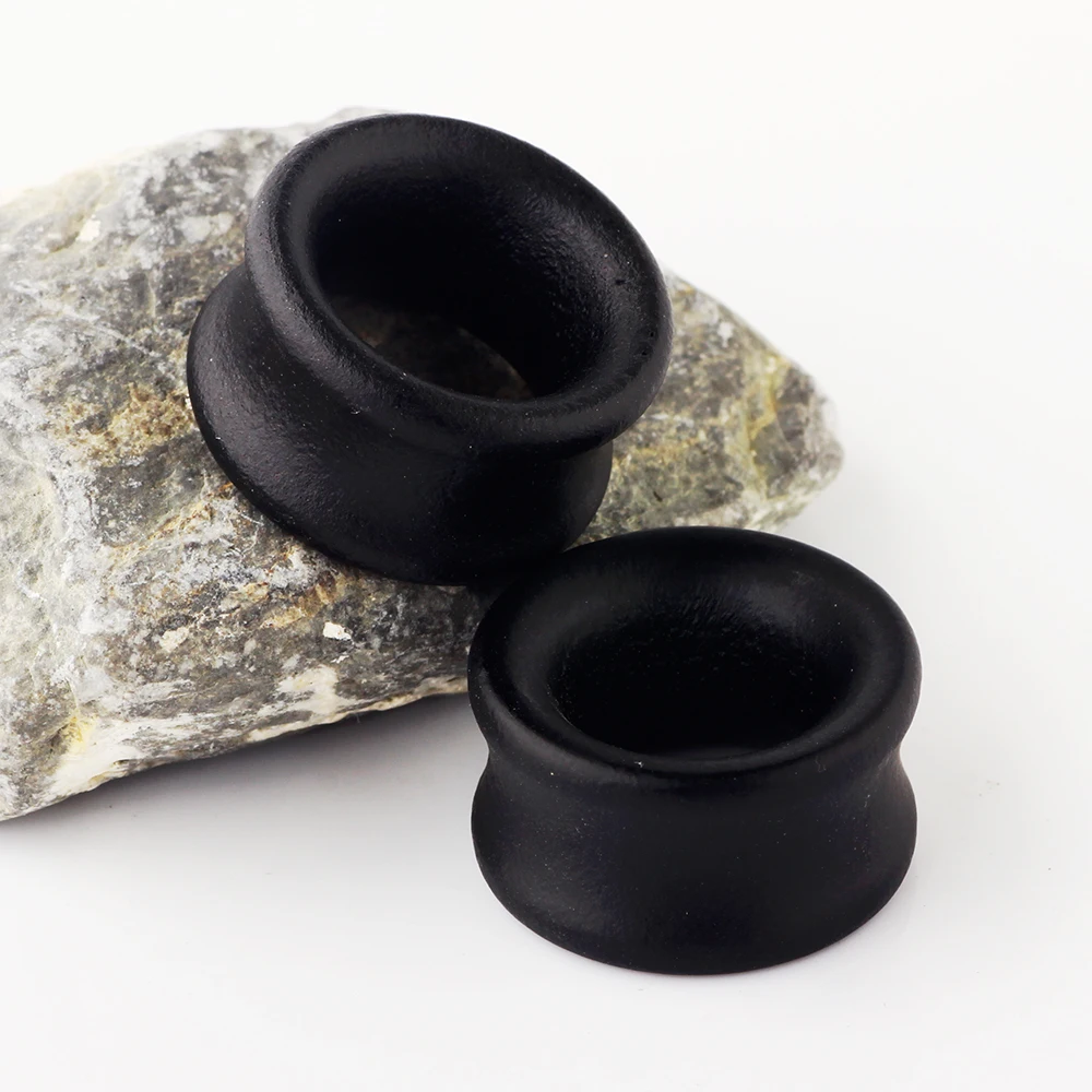 Black Plugs and Tunnels 6-20MM Ear Tunnel Earrings Ear Stretcher Wood Expander Men Ear Piercing Body Piercing Tunnels Gauge