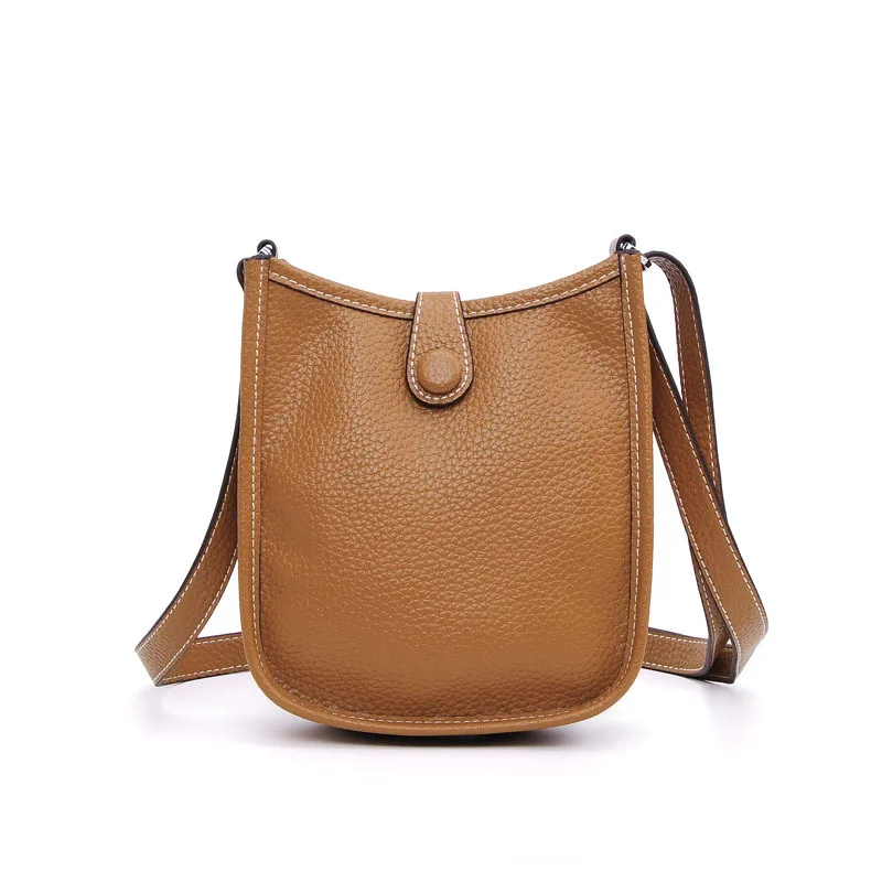 Khaki17CM Новые сумки из натуральной кожи женские сумки-мессенджеры Дизайнерские повседневные женские сумки через плечо - Color: Khaki17CM