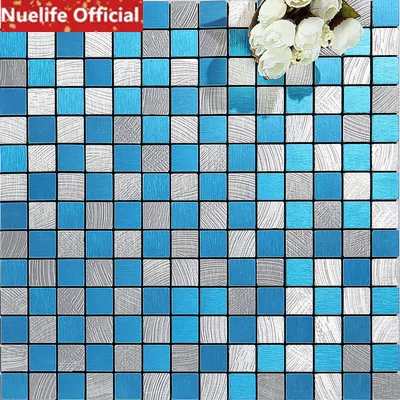 H Nuelife 4 шт. самоклеющиеся 3d металлические мозаичные обои для стен, водостойкие анти-мягкие наклейки для спальни и пола - Цвет: H