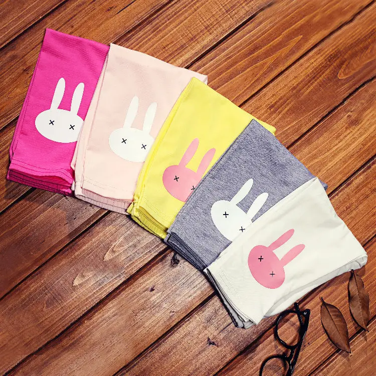 

2019 Summer Crawler Medium-small Big Kid Cartoon Rabbit Short GIRL'S Leggings Modal Thin Shorts