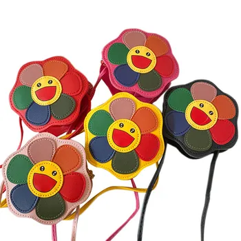 

2020 fashion Little Girls Crossbody Bags Cute Colorful Sunflower Messenger Bags Travel Satchel for Toddlers Kids