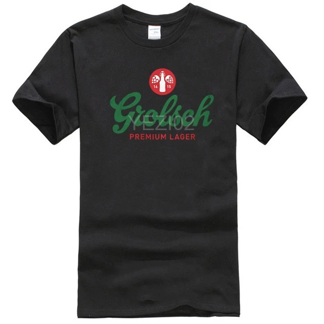 Grolsch Premium Lager Футболка-Grolsch рубашка с рисунком пива модные летние футболки - Цвет: black