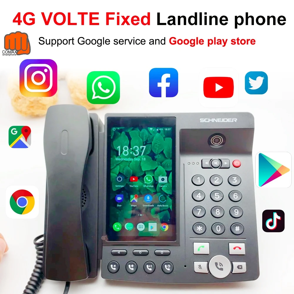 4G VOLTE landline Wireless Big Screen Android 7.0 Google play store Global version Phone multi-Language Smart Phone