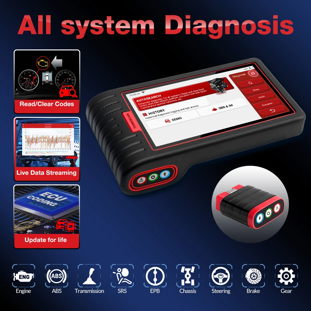 coolant temperature gauges THINKSCAN Max Full System Car Diagnostic Tool Bluetooth-compatibl Obd2 Code Reader Auto Diagnostic Scanner Free Update temperature gauge for car