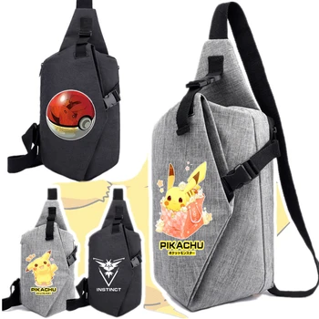 

Anime Pikachu Ball Go Students Messenger Handbag Bag Shoulder Bags School Canvas Book Bag