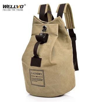 

Canvas Backpacks Men Bag Back Pack Unisex School Bags Male Casual Travel Backpack Rucksack Vintage Laptop Bucket Bagpack XA66ZC