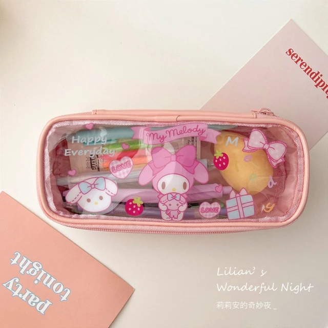 Ruunjoy Wholesale Sanrio Pink Pencil Case Kuromi Pencil Box Melody